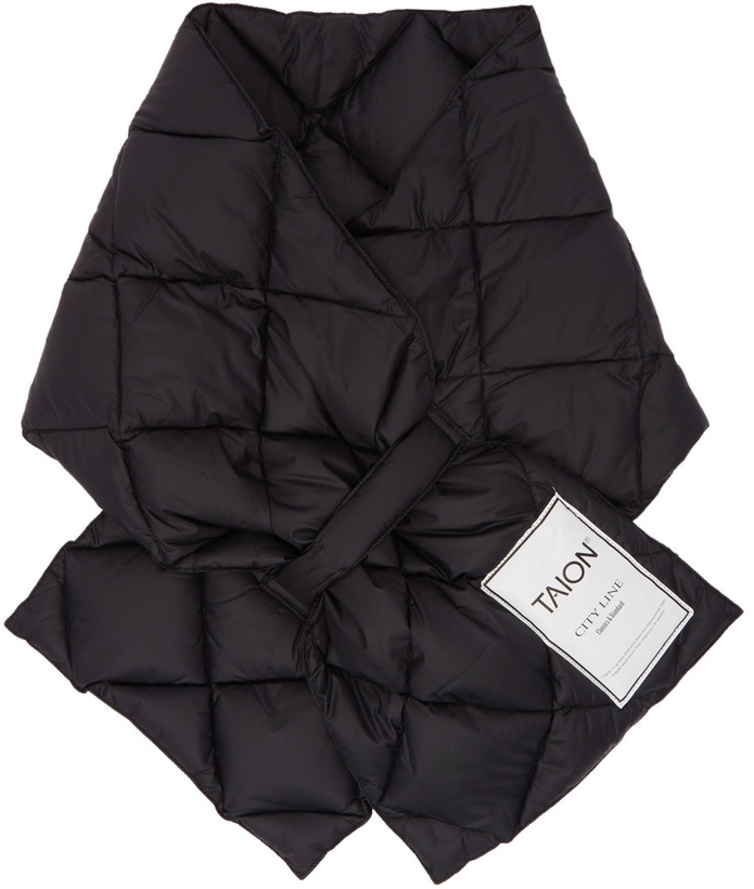 Photo: TAION Black Basic Down Scarf