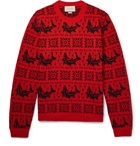 Gucci - Fair Isle Jacquard Wool and Alpaca-Blend Sweater - Men - Red