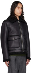 A.P.C. Black Tommy Faux-Shearling Jacket