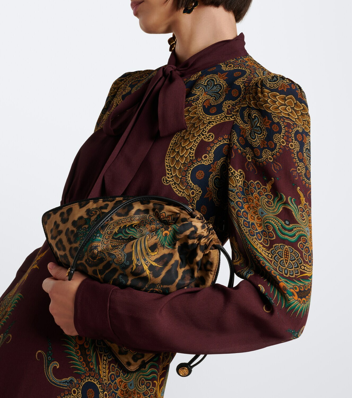 Etro Mini leopard-print pouch