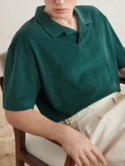 Sunspel - Sea Island Cotton-Terry Polo Shirt - Green