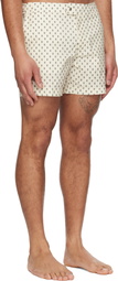 TOM FORD Off-White Paisley Print Nylon Swim Shorts