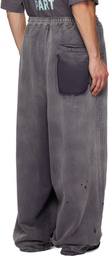 Maison MIHARA YASUHIRO Black Sun Faded Like Sweatpants
