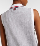 Thom Browne Cotton-blend tweed polo dress