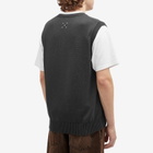 Pop Trading Company Men's Arch Logo Knit Vest in Anthracite