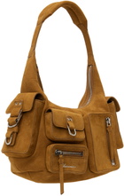 Blumarine Tan Regular-Sized Nubuck Leather Cargo Bag