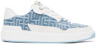 Balmain Blue & White B-Court Flip Denim Sneakers