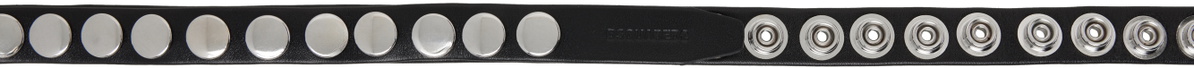 Dsquared2 Black Allover Studs Snap Button Belt