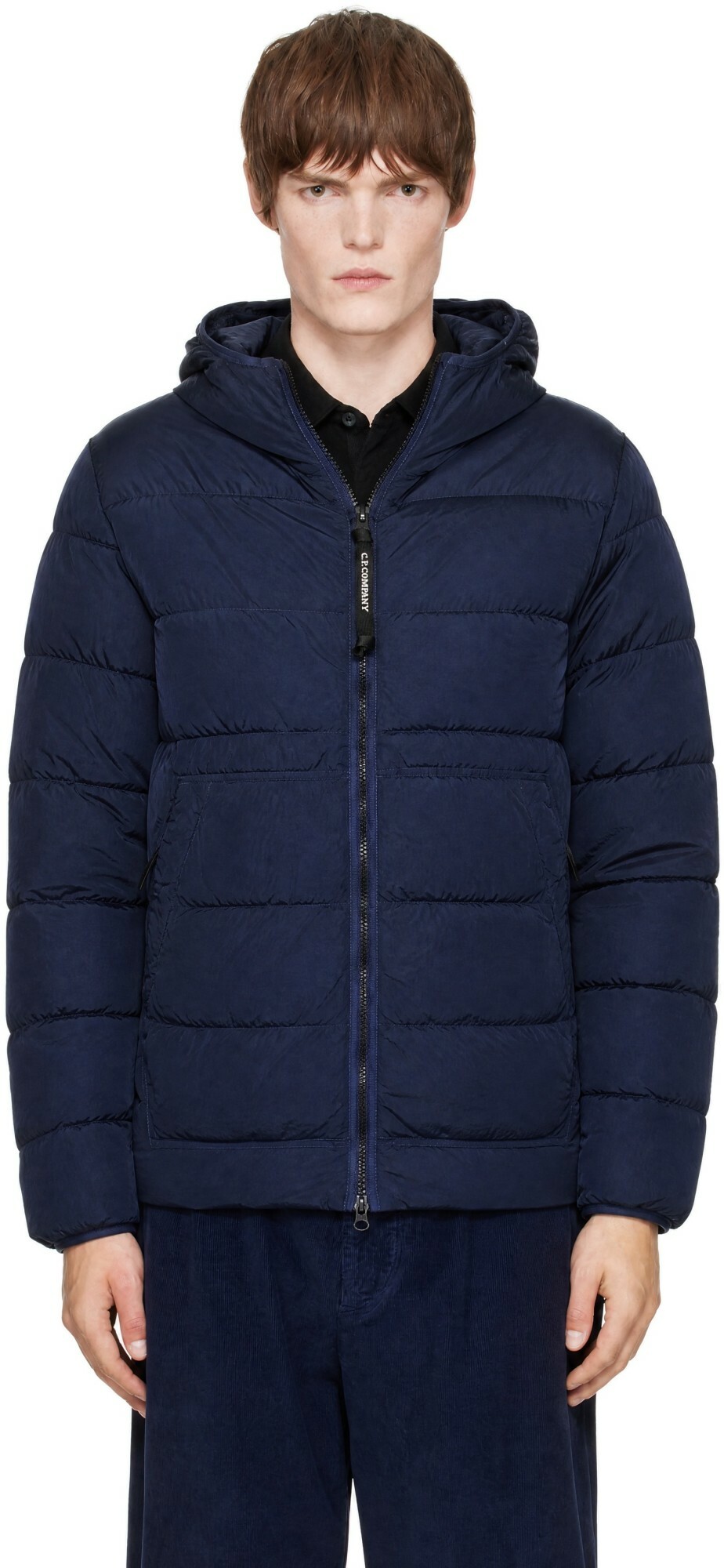 C.P. Company Navy Chrome-R Goggle Down Jacket