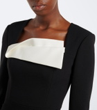 Roland Mouret Paneled crêpe cocktail dress