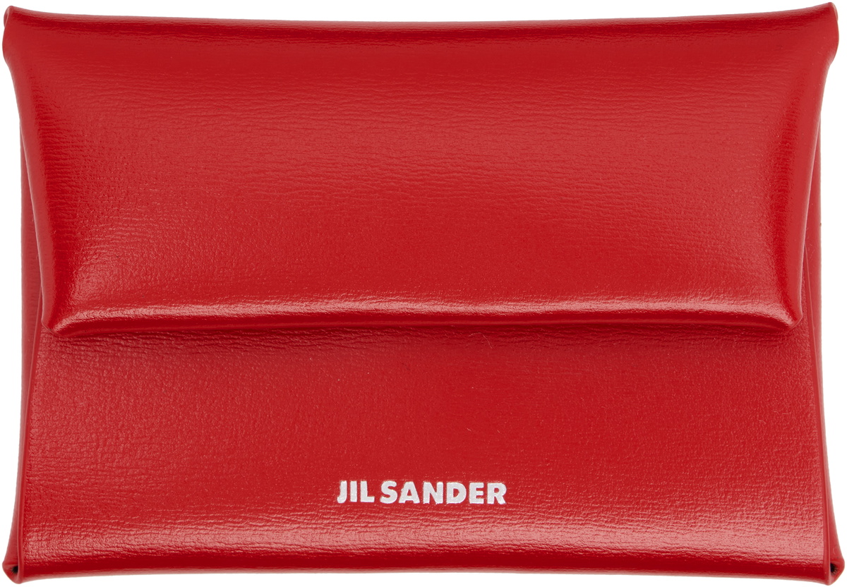 小物 JIL SANDER GIRO ENVELOPE COIN PURSE Jil Sander Red Giro Envelope Coin Pouch Jil Sander