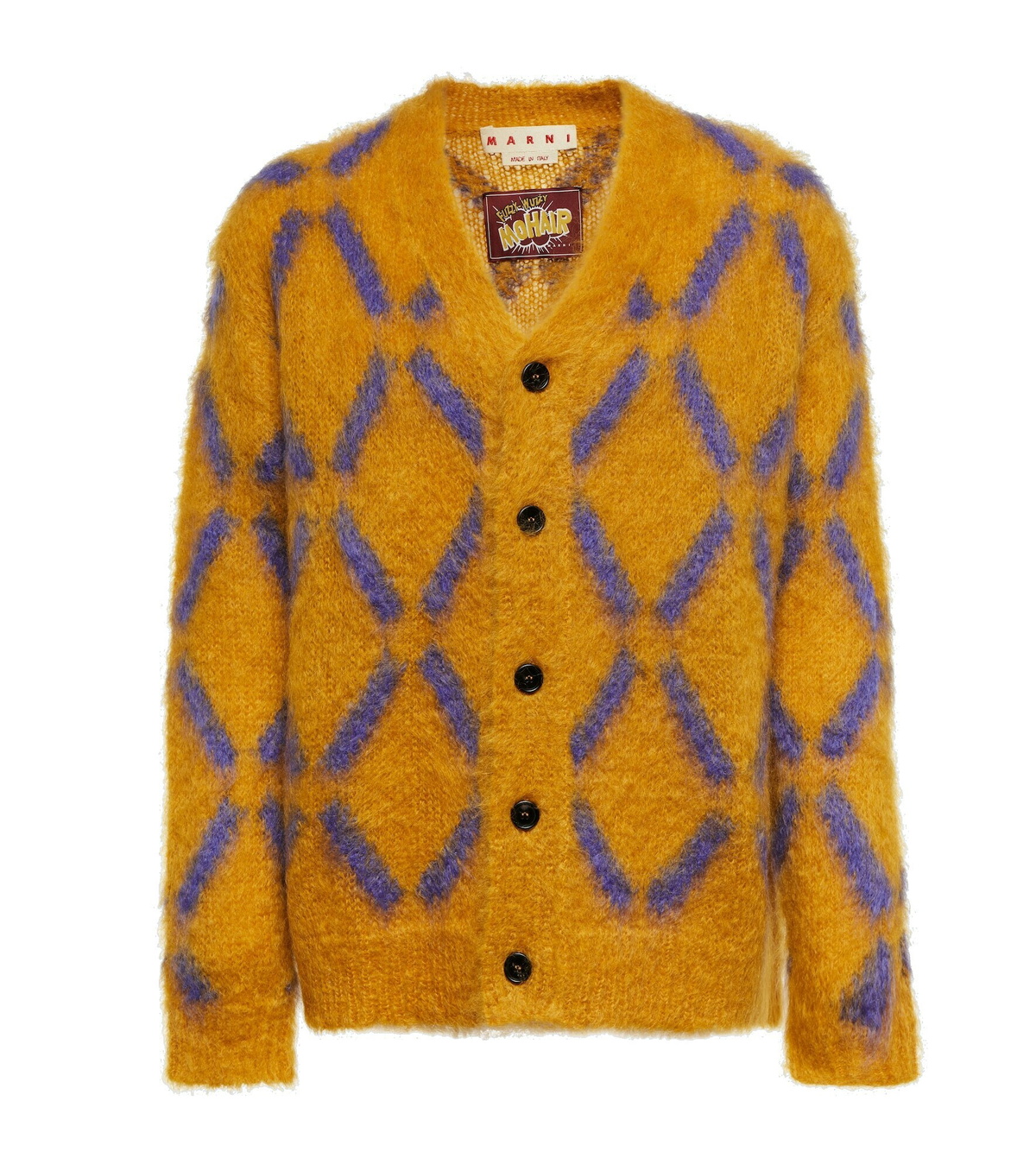 Marni - Intarsia mohair-blend cardigan Marni