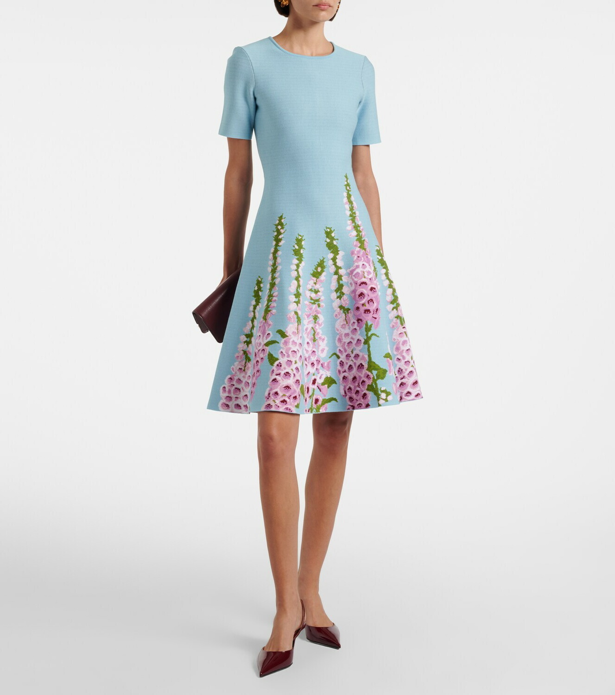 Oscar de la Renta Floral jacquard minidress