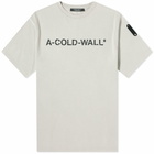 A-COLD-WALL* Men's Overdye Logo T-Shirt in Cement