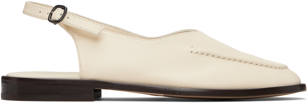 HEREU Off-White Juliol Slingback Flats