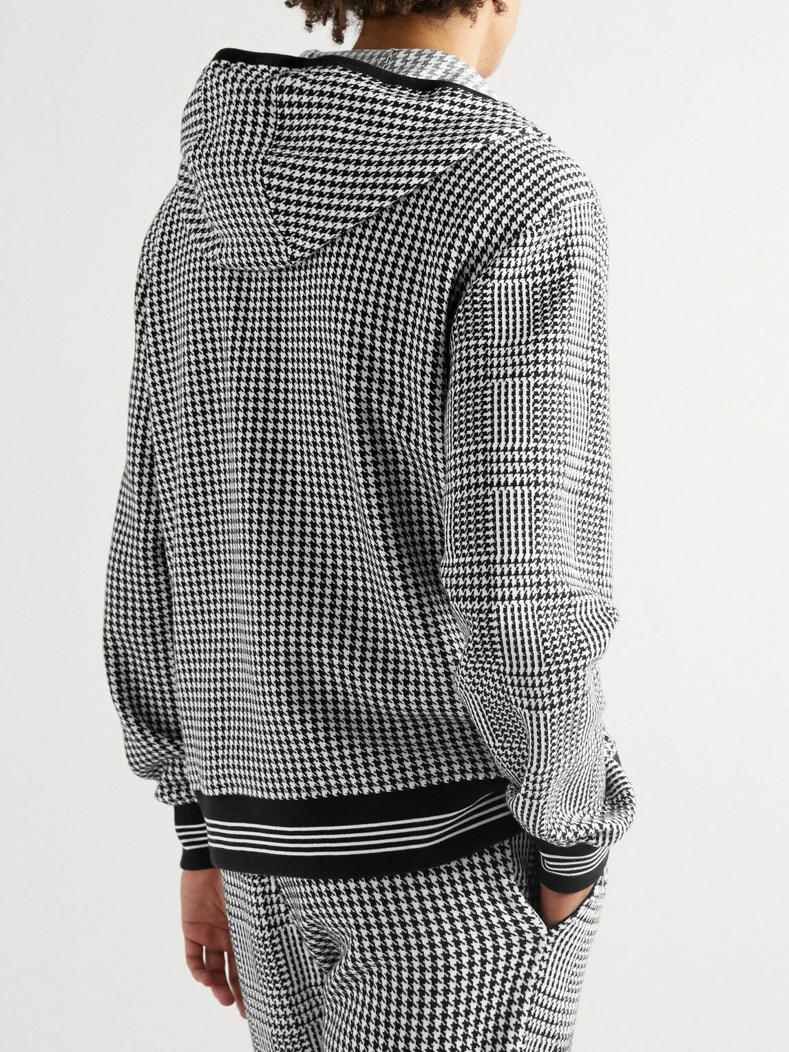 Thom Browne - Prince of Wales and Houndstooth Cotton Hooded Thom Browne - Prince of Wales and Houndstooth Cotton Hooded