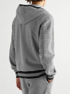 Thom Browne - Prince of Wales and Houndstooth Cotton Hooded Track Jacket - Black
