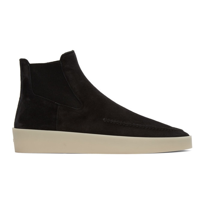 Photo: Fear of God Black Suede Chelsea Boots