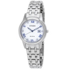 Citizen Eco-Drive Crystal White Dial Ladies Watch FE1240-81A