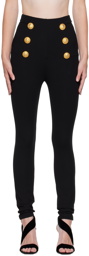 Balmain Black Button Leggings