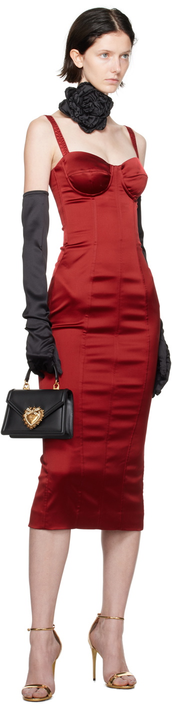 【送料&関税込】Dolce & Gabbana Long Gloves. KIM DOLCE&GABBANA Long stretch satin gloves in Black for