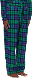 Tekla Green & Blue Plaid Pyjama Pants