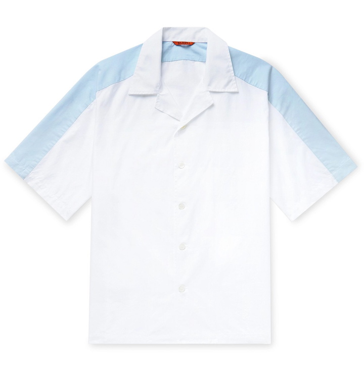 Photo: Barena - Colour-Block Camp-Collar Cotton Shirt - White