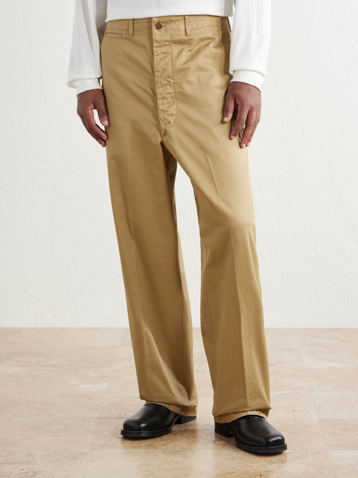 OrSlow - Straight-Leg Cotton-Twill Trousers - Neutrals