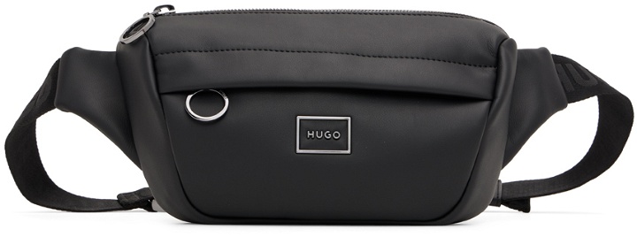 Photo: Hugo Black Framed Logo Pouch