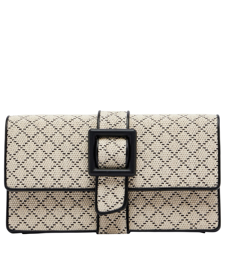 Photo: Manolo Blahnik Maycap raffia-effect clutch