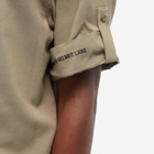 Helmut Lang Men's Roll Up Logo Vacation Shirt in Juniper