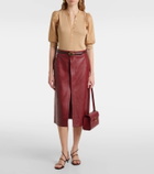 Veronica Beard Puff-sleeve cotton-blend top