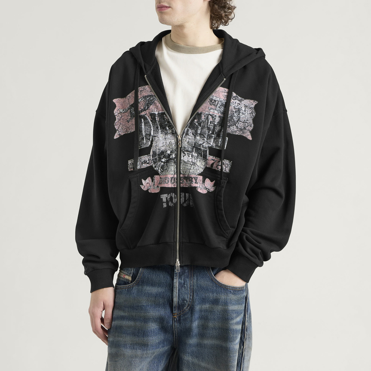 Diesel Men's Tour Zip Hoodie in Black