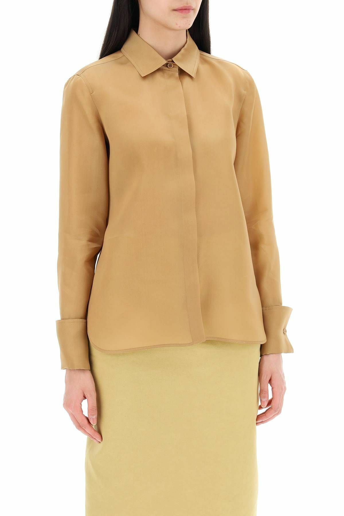 MAX MARA nola silk organza shirt in italian Beige Max Mara MAX MARA nola silk organza shirt in italian Beige Max Mara