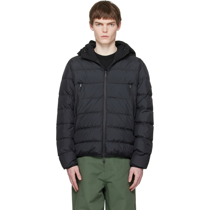 Photo: Moncler Black Vega Hooded Short Down Jacket