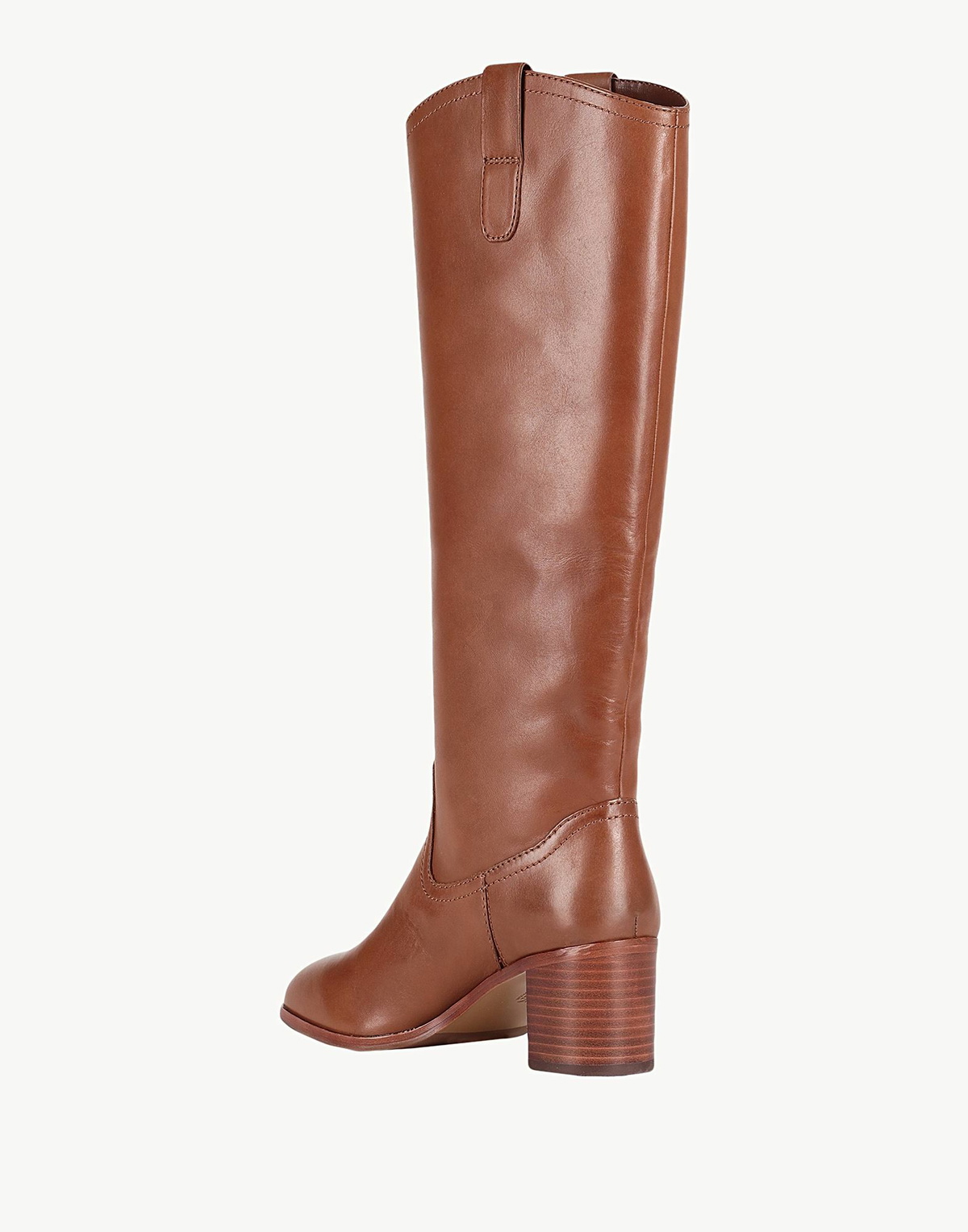 Lauren Ralph Lauren Carla Burnished Leather Ridingtk! Boot Womens Boot Tan