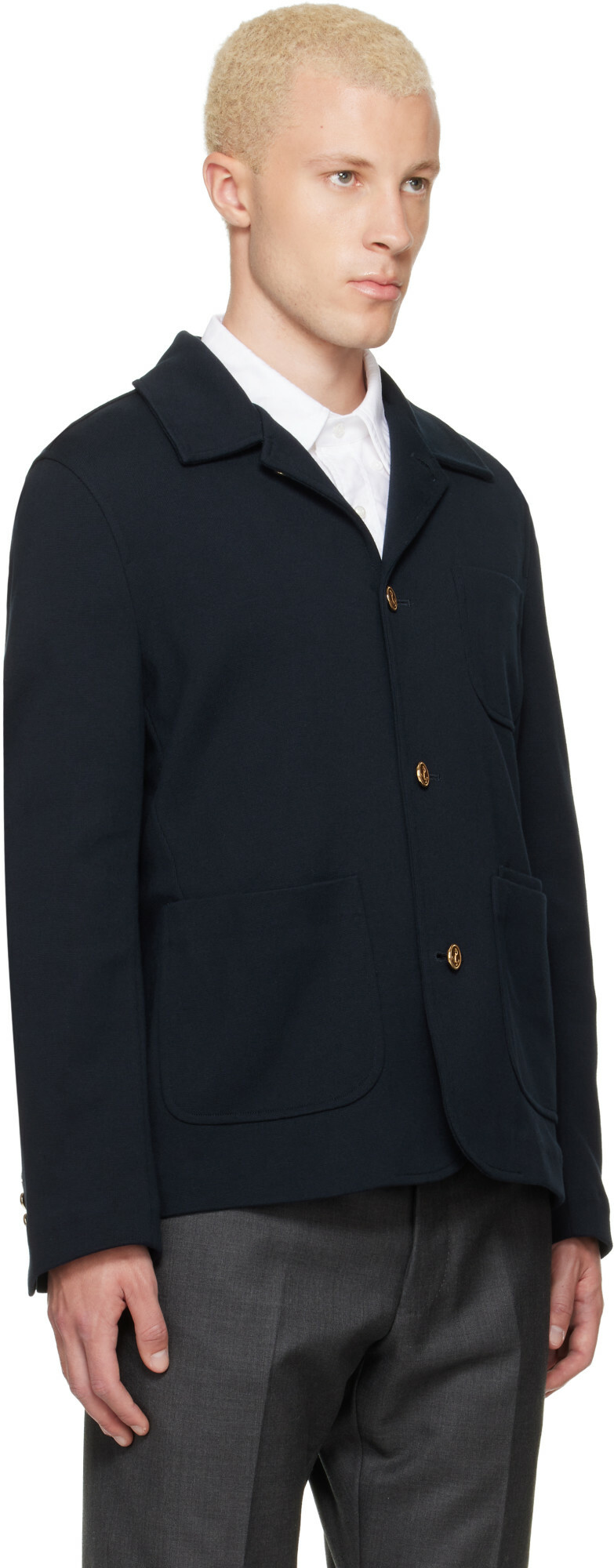 Thom Browne Navy Car Jacket