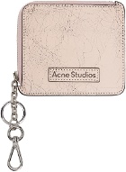 Acne Studios Pink Zip Leather Wallet