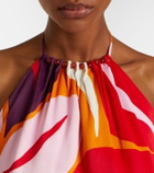 Cala de la Cruz Accasia floral halterneck maxi dress
