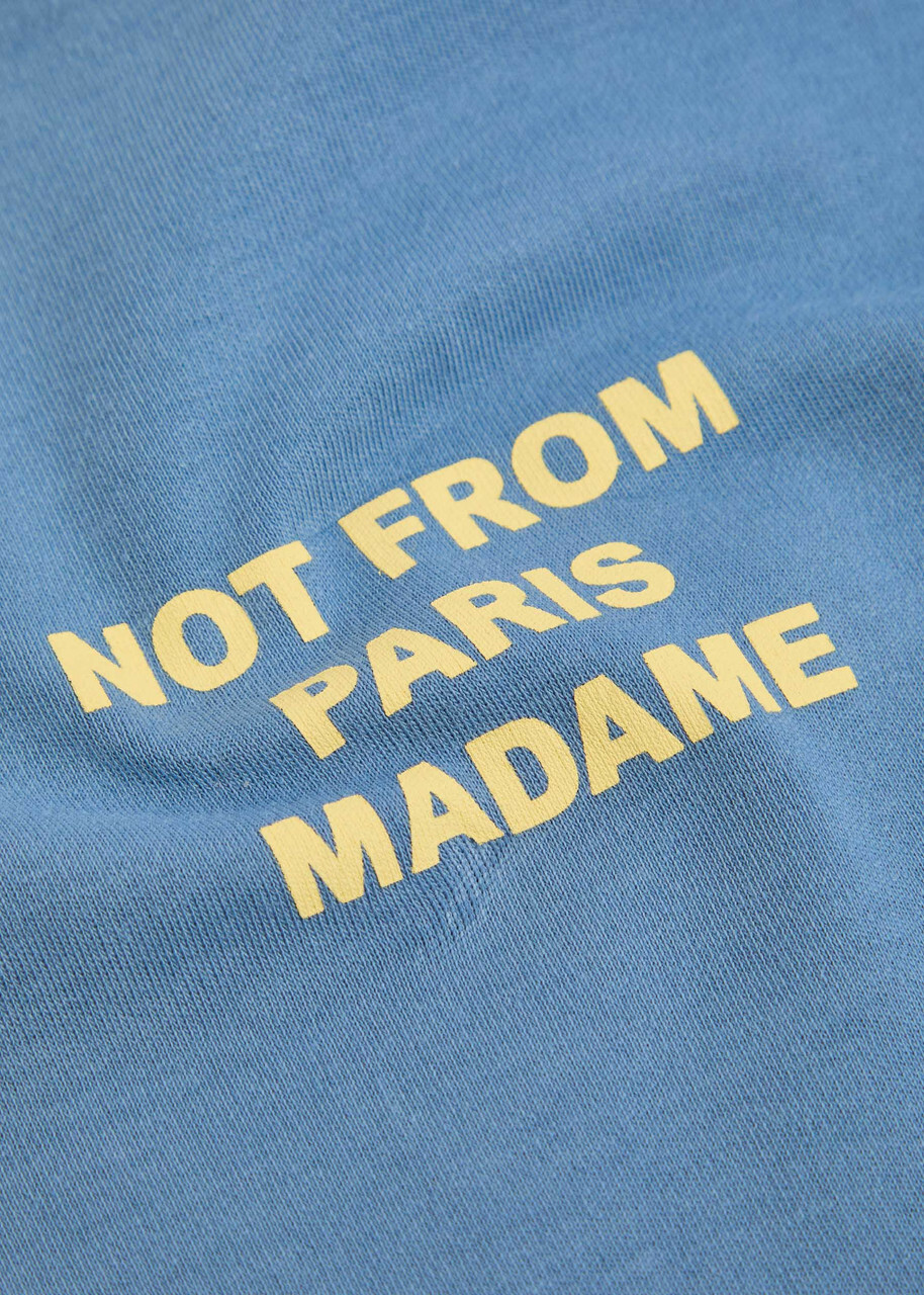 DRÔLE DE Monsieur Le T-shirt Slogan Logo-print Cotton T-shirt Blue