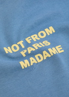 DRÔLE DE Monsieur Le T-shirt Slogan Logo-print Cotton T-shirt Blue