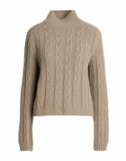 Agnona Womens Turtleneck Taupe