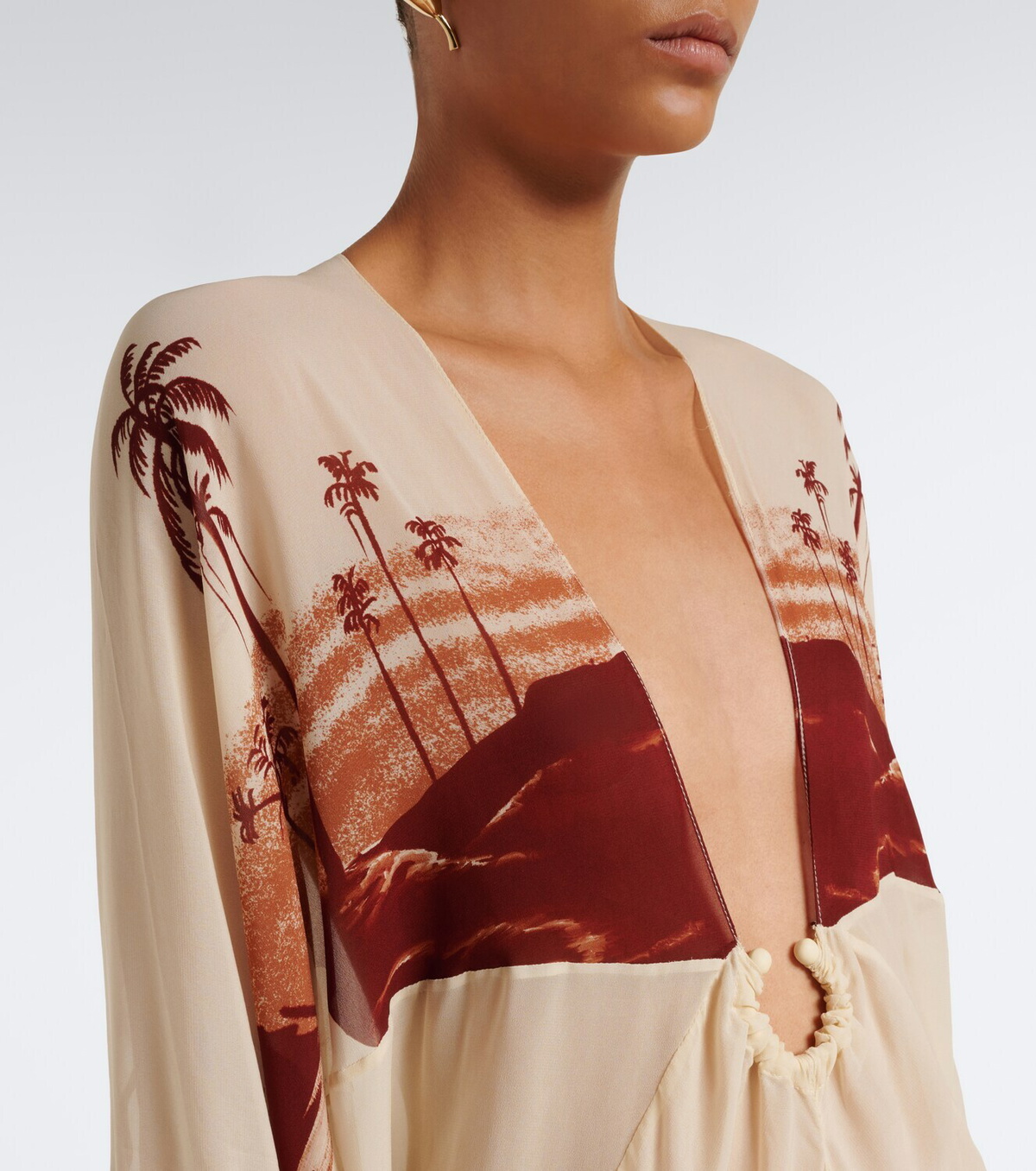 Johanna Ortiz Printed georgette kaftan