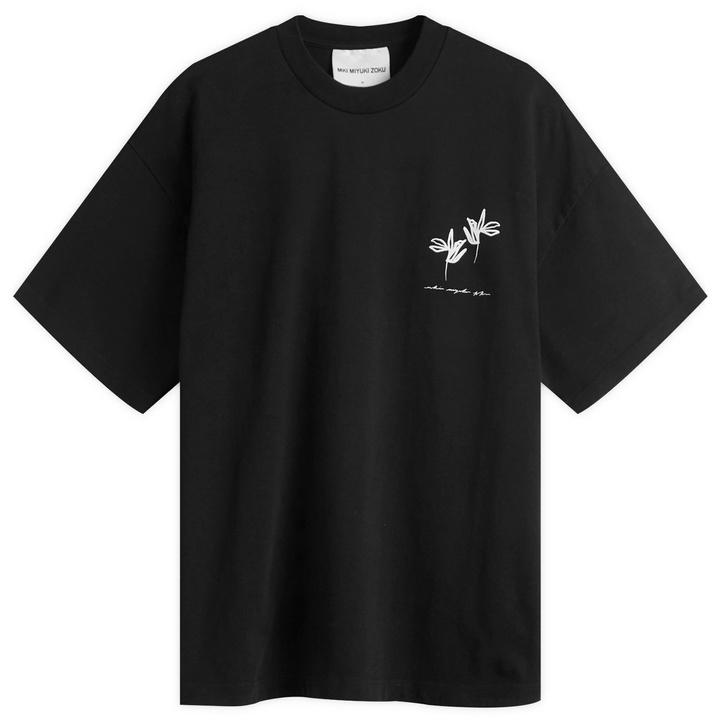 Photo: MKI Men's Ink Flower T-Shirt in Black