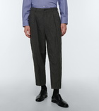 Comme des Garcons Homme Deux - Pinstriped tapered wool-blend pants