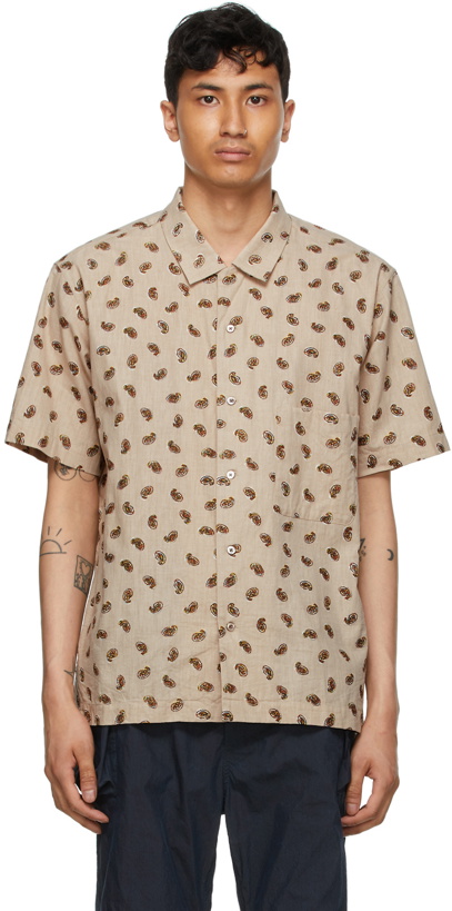 Photo: Snow Peak Beige Cotton Paisley Shirt