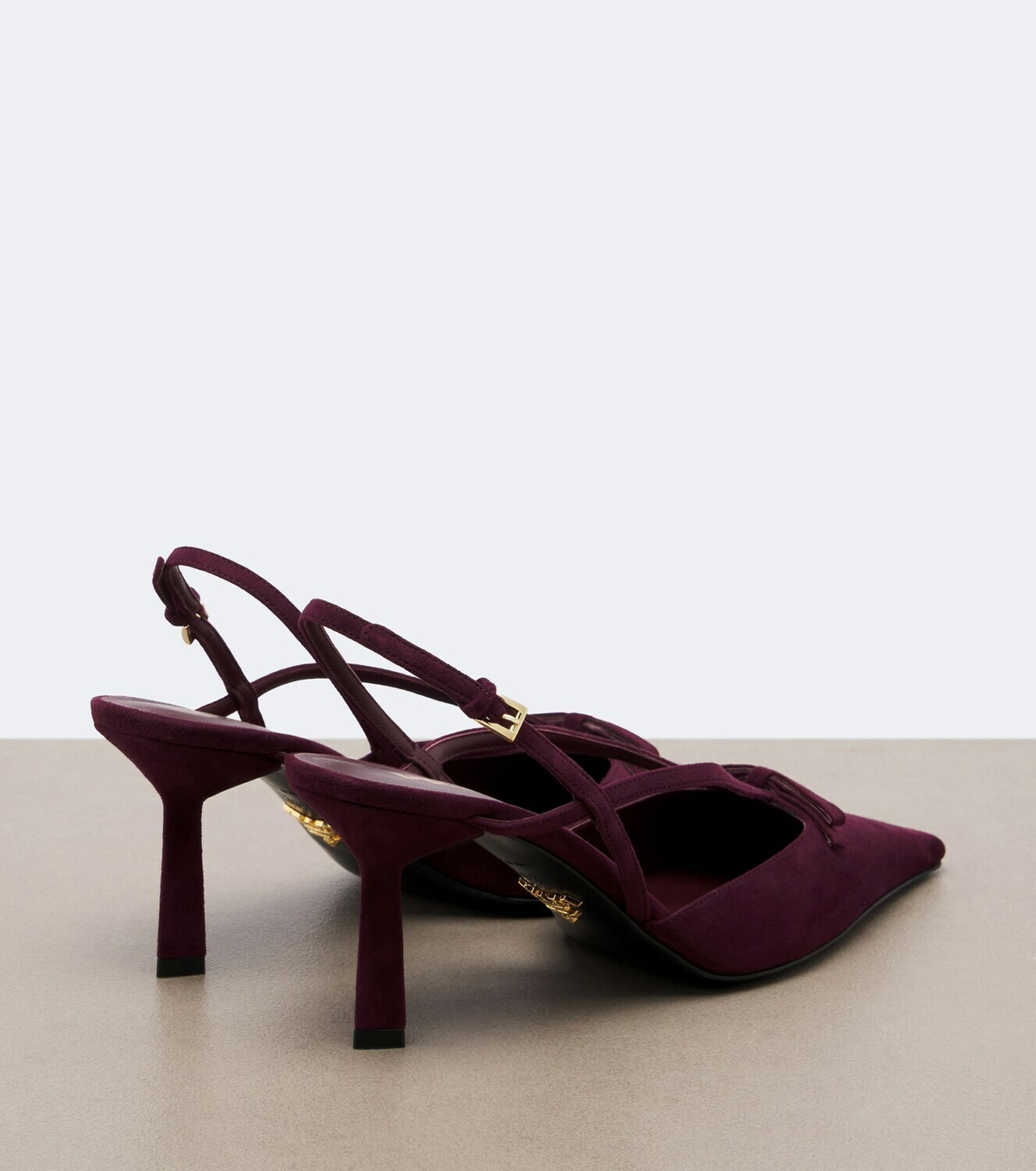 Prada Bow-detail suede slingback pumps
