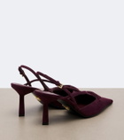 Prada Bow-detail suede slingback pumps