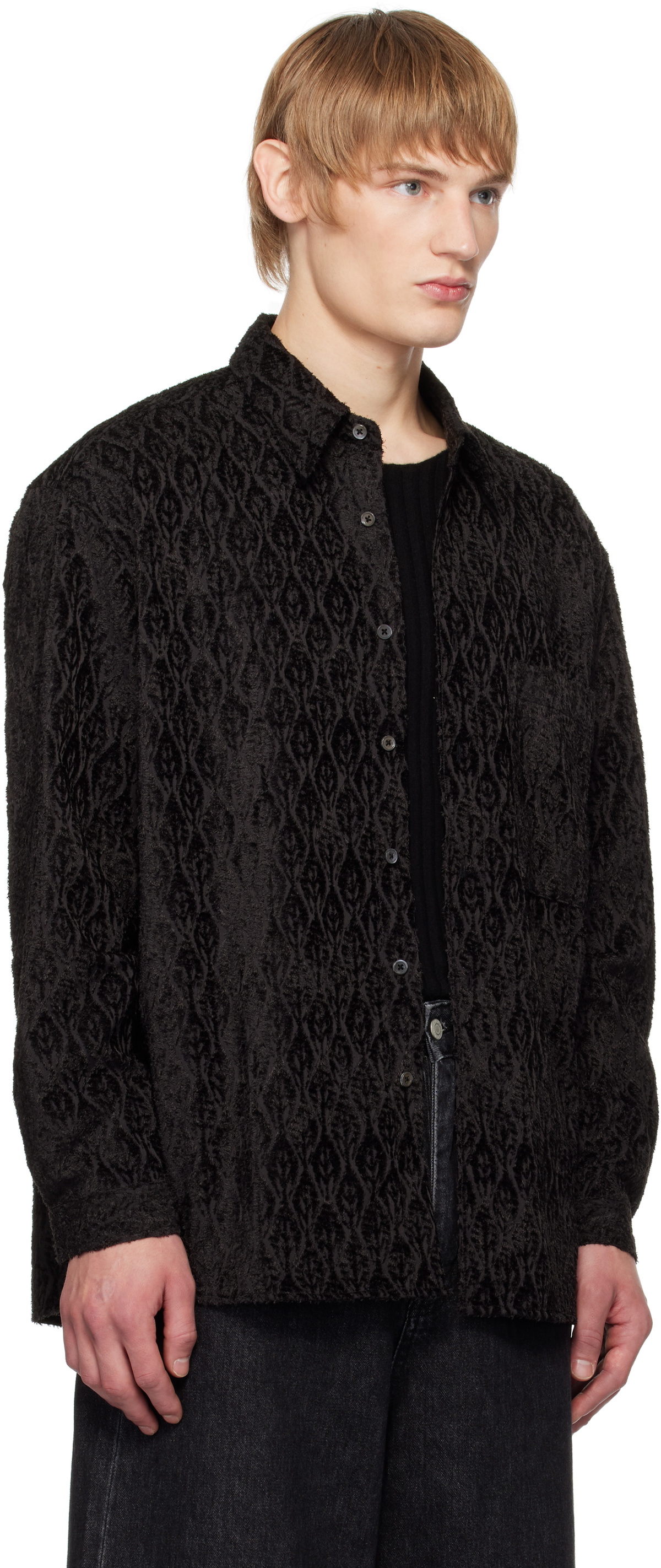 Youth Black Loosed Shirt
