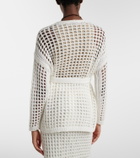 Max Mara Gelo open-knit cotton wrap cardigan